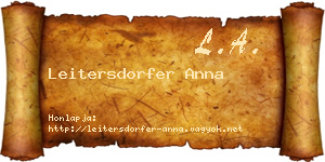 Leitersdorfer Anna névjegykártya